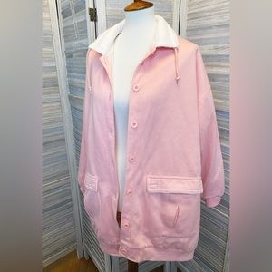 Vintage 80s/90s Pink Oversized Sweatshirt Jacket